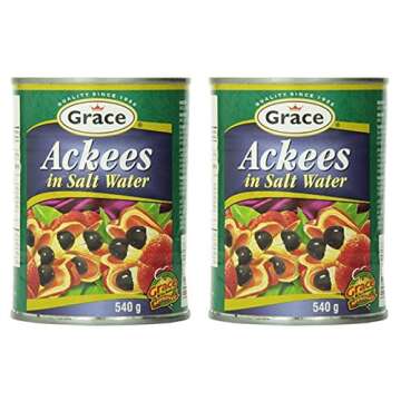 Grace Ackee 19oz - 2 Pack Ackee Jamaican Canned - Perfect for Ackee & Salted Cod Fish - Ackee Saltfi...