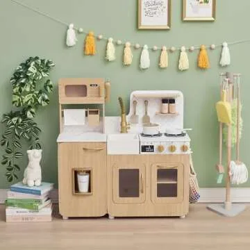 Interactive Teamson Kids Wooden Play Kitchen for Young Chefs