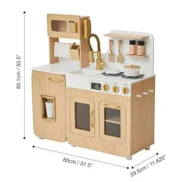 Interactive Teamson Kids Wooden Play Kitchen for Young Chefs