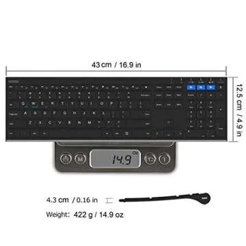 Arteck HB192 Bluetooth Keyboard for Multi-Device Use