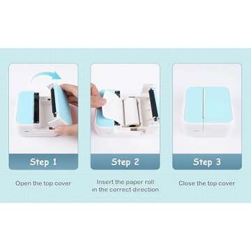 Sticker Printer - Printpods Mini Printer with Stickers, Print Pod, Bluetooth Inkless Printer, Sticker Maker, Portable Thermal Printer for iphone, Impresora Portátil for Notes, Journal, DIY, Kids Gift