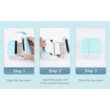 Sticker Printer - Printpods Mini Printer with Stickers, Print Pod, Bluetooth Inkless Printer, Sticker Maker, Portable Thermal Printer for iphone, Impresora Portátil for Notes, Journal, DIY, Kids Gift