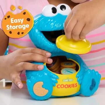 Just Play Sesame Street Cookie's Counting Jar, 12-Pieces, 20+ Phrases and Sounds, Learning and Education, Kids Toys for Ages 2 Up