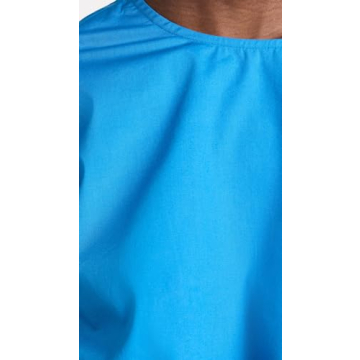Playa Lucila Women's Crew Top with Puff Sleeves in Blue
