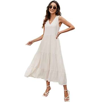 Halife Plus Size Dresses for Women - Loose Fit Bohemian Style Maxi Dress