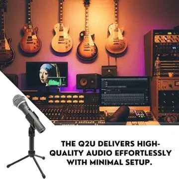 Samson Q2U USB/XLR Dynamic Microphone Recording and Podcasting Pack (Black)