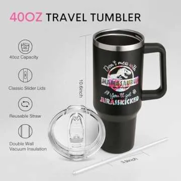 NOWWISH Mamasaurus Coffee Tumbler for Moms and Wives