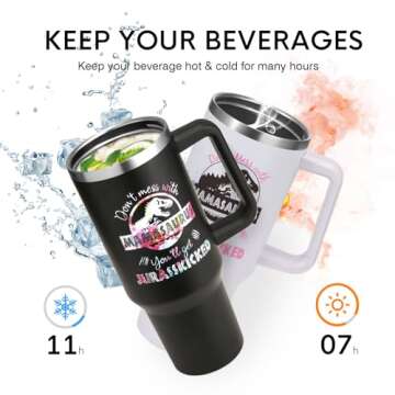 NOWWISH Mamasaurus Coffee Tumbler for Moms and Wives