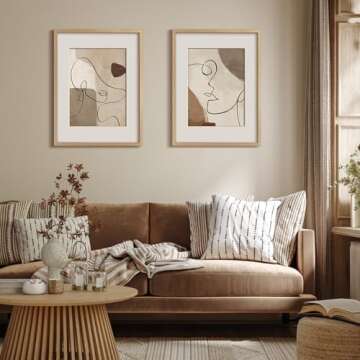 Yaetm 16x20 Picture Frame Matted to 11x14 Set of 4, Natural Solid Oak Wood 16x20 Frame for Gallery Wall, Photos, Posters & Art Prints, Horizontal and Vertical Wall Mount (4 pack, Oak)