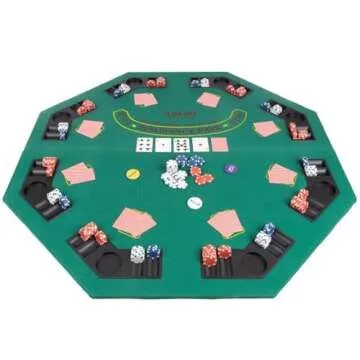 Trademark Poker Deluxe Poker & Blackjack Table Top w/Case Green
