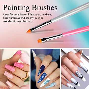 Nail Art Brushes Set for Gel Nail Design Tools
