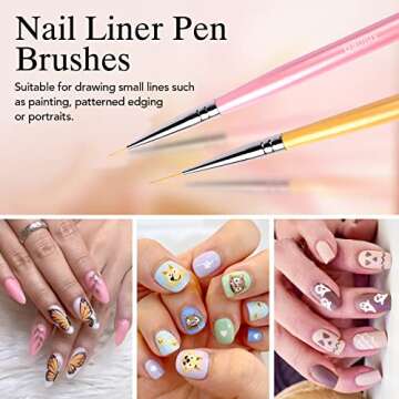 Nail Art Brushes Set for Gel Nail Design Tools