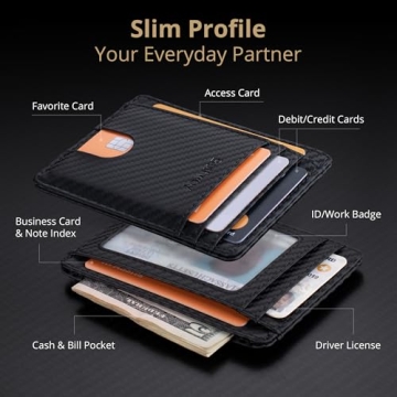 Buffway Slim Minimalist RFID Blocking Wallet for All