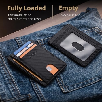 Buffway Slim Minimalist RFID Blocking Wallet for All