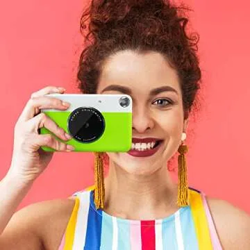 KODAK Printomatic Full-Color Instant Print Digital Camera - Colorful Photos On Zink 2x3" Sticky-Back Photo Paper - 5MP, Portable, Creative Fun Gift for Birthday, Christmas, Holiday - Green