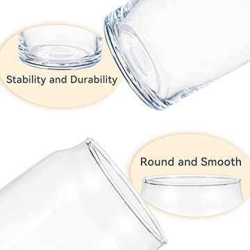 [6 Pack,16 OZ] Design•Master Premium Can Shaped Drinking Glass, Beer Can Glasses, Can Tumbler Glasses, Perfect for Beer, Cocktail, Iced Coffee, Iced Tea and Soda.