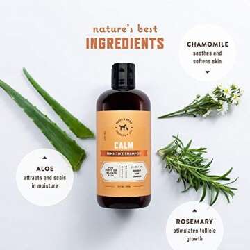 Rocco & Roxie Supply Co. Dog Shampoo and Conditioner - Soothe Oatmeal Shampoo for Itch Relief, Calm Hypoallergenic Shampoo for Sensitive Skin, and Shine Argan Oil Pet Wash - Puppy Bathing Supplies