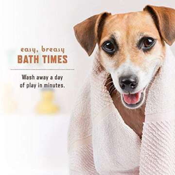 Rocco & Roxie Supply Co. Dog Shampoo and Conditioner - Soothe Oatmeal Shampoo for Itch Relief, Calm Hypoallergenic Shampoo for Sensitive Skin, and Shine Argan Oil Pet Wash - Puppy Bathing Supplies