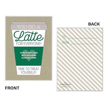Tiny Expressions Thanks a Latte Coffee Gift Card Holders Set of 4 with Envelopes