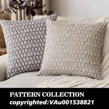 Foindtower Floral Print Throw Pillow Covers Set of 2