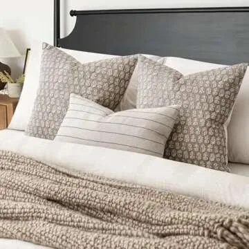 Foindtower Floral Print Throw Pillow Covers Set of 2