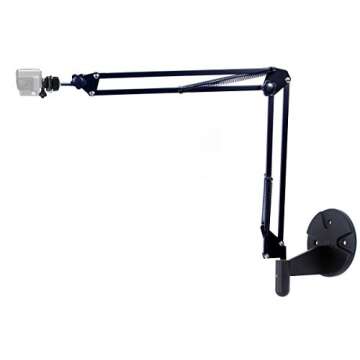 2in1 Wall Phone Mount,Overhead Camera Mount for iPhone Samsung Live Streaming,Baking,Craft,Videos,On...