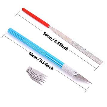 Rustark 9Pcs Gundam Model Tools Kit Hobby Building, Repairing and Fixing Set for Kids