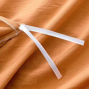 PATSAY Cotton Duvet Cover Set - Pumpkin Orange - 3 Pcs