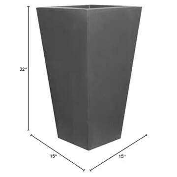 Durable Tusco Cosmopolitan Garden Planter - 32-Inch Slate