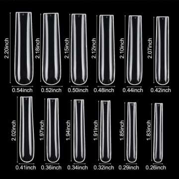 INENK 3XL Extra Long Nail Tips for Acrylic & Press-On