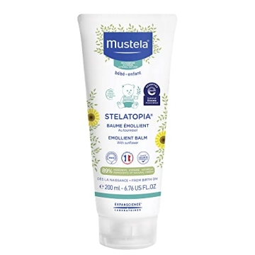 Mustela Stelatopia Eczema-Prone Skin Emollient Baby Balm - Rich Daily Balm with Natural Avocado & Su...