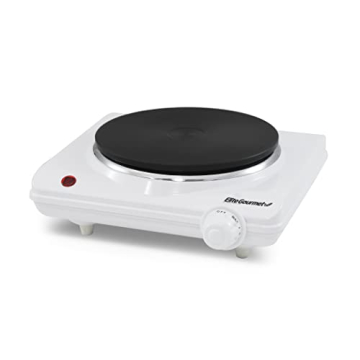 Elite Gourmet ESB-301F Hot Plate 1000 Watts Easy Cleanup