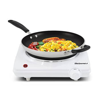 Elite Gourmet ESB-301F Hot Plate 1000 Watts Easy Cleanup