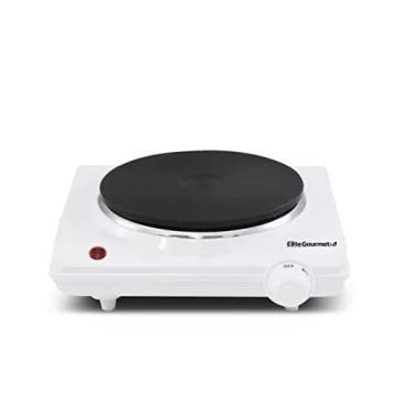 Elite Gourmet ESB-301F Hot Plate 1000 Watts Easy Cleanup
