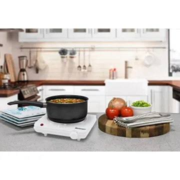 Elite Gourmet ESB-301F Hot Plate 1000 Watts Easy Cleanup