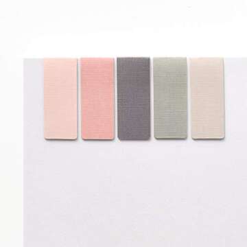 Elegant Monolike Magnetic Bookmarks Misty Set of 5