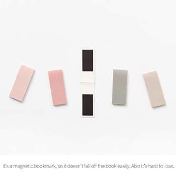 Elegant Monolike Magnetic Bookmarks Misty Set of 5