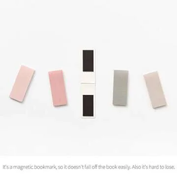 Elegant Monolike Magnetic Bookmarks Misty Set of 5