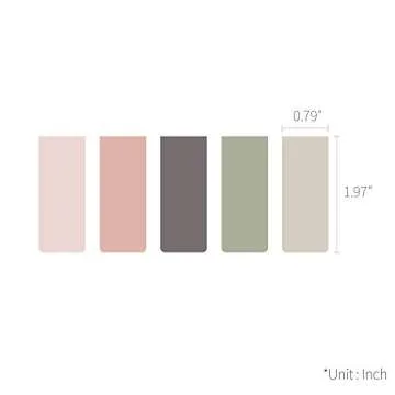 Elegant Monolike Magnetic Bookmarks Misty Set of 5