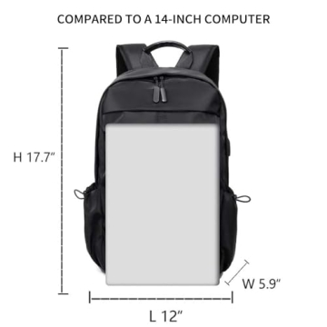 NEWSEE Lightweight Water Resistant Backpack with USB Charging