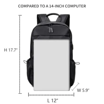 NEWSEE Lightweight Water Resistant Backpack with USB Charging