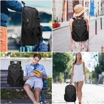 NEWSEE Lightweight Water Resistant Backpack with USB Charging
