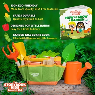 Kids Gardening Tools Set with Storybook - Outdoor Fun for Toddlers!