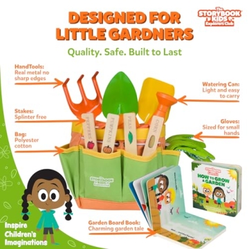 Kids Gardening Tools Set with Storybook - Outdoor Fun for Toddlers!