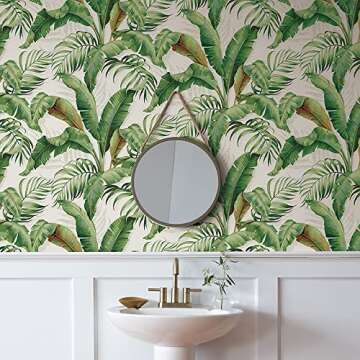 Tommy Bahama - Premium Peel and Stick Wallpaper, Designer Tropical Wallpaper for Bedroom, Dorm Room ...