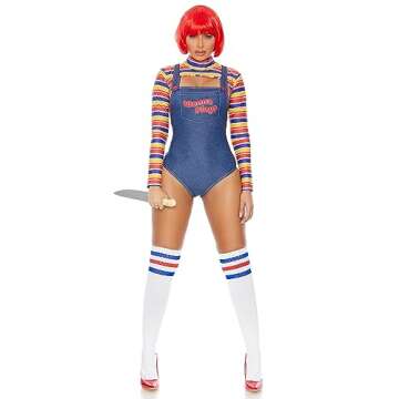 Forplay Womens 5pc. Gothic Movie Character Adult Sized Costumes, Multicolor, Small/Medium US