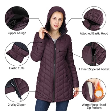 Warm Lightweight Women’s Puffer Jacket with Hood