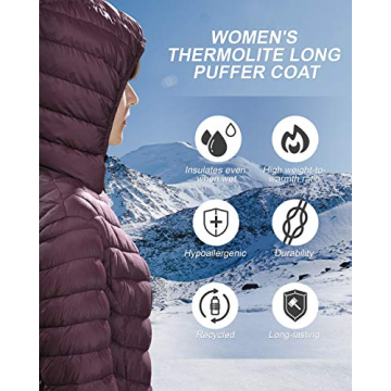 Warm Lightweight Women’s Puffer Jacket with Hood
