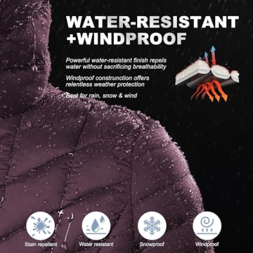 Warm Lightweight Women’s Puffer Jacket with Hood