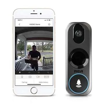 RCA Video Doorbell Security Camera - 3MP HD, Live Streaming, No Fees, Night Vision & Motion Detectio...